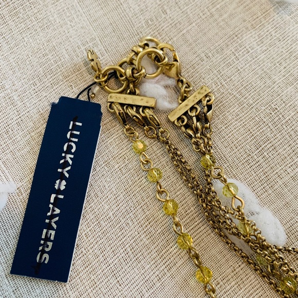 Lucky brand lucky layers 3 in 1 necklace gold NWT - Picture 4 of 5